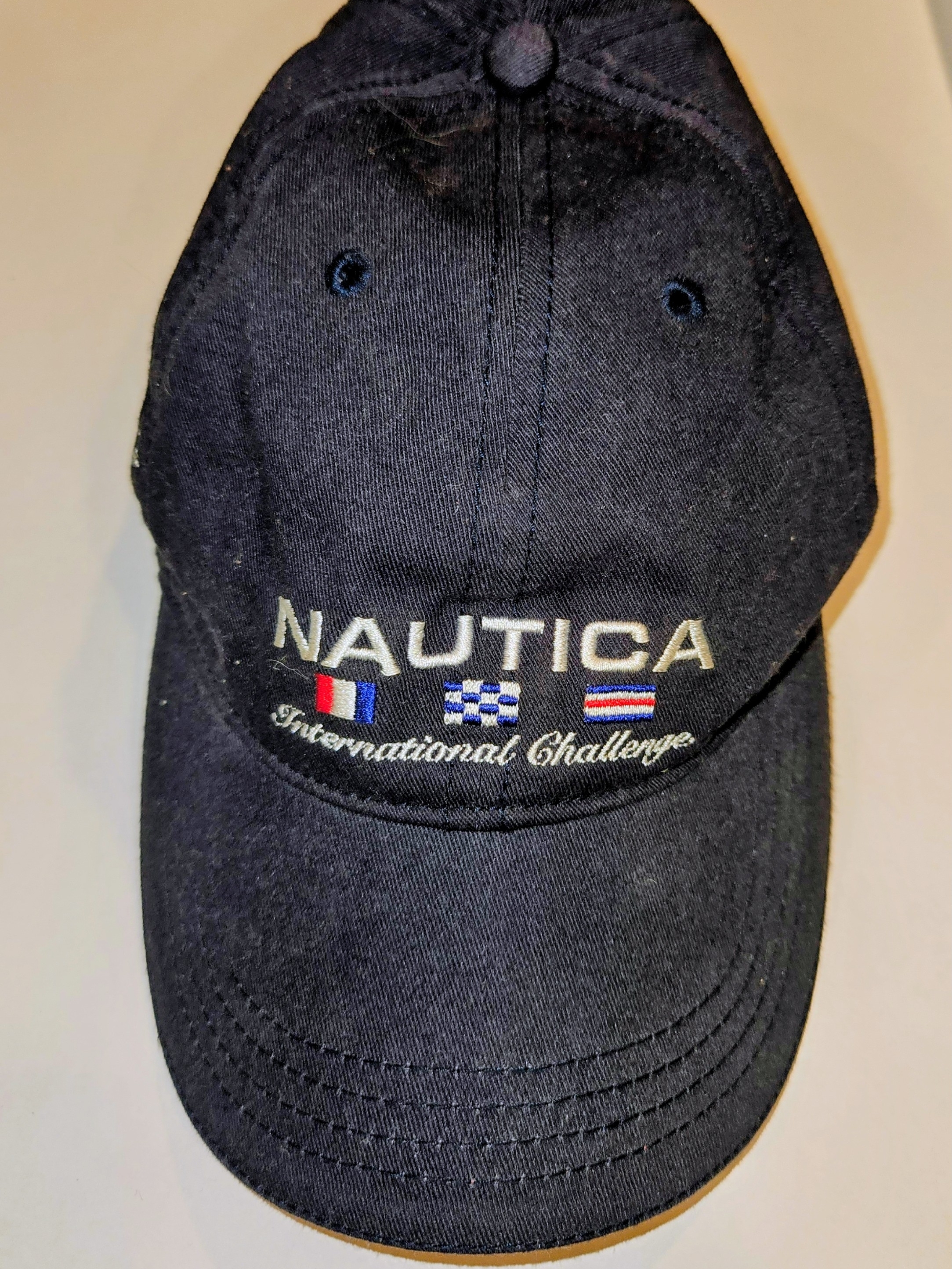 Nautica Sailing Championship Strapback Hat Navy Ns1983 Flag Logo Cap